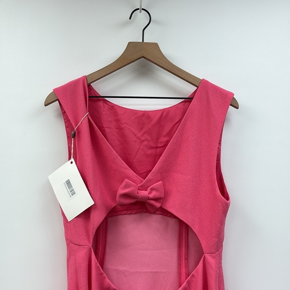 NWT Rixo Michaela Sleeveless Empire Column Mini Dress Bubblegum Pink 10 - Picture 7 of 10